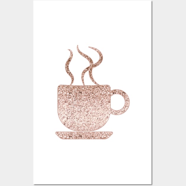 Sparkling rose gold coffee mug Wall Art by RoseAesthetic